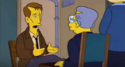 James Woods applies for a job at Kwik-E-Mart - The Simpsons