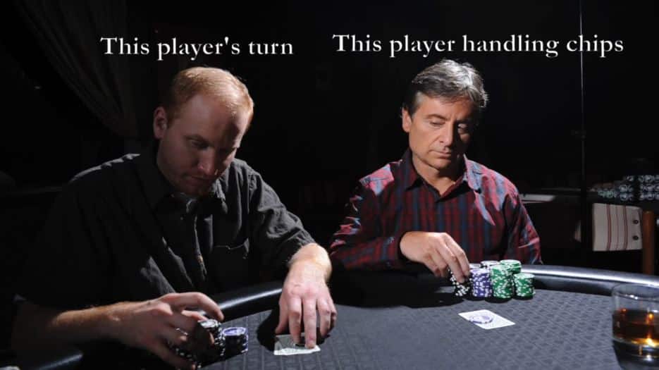 live poker tells list shuffling chips