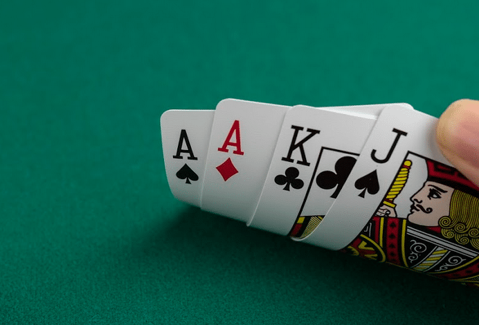ace-ace-king-jack: a good hand in omaha poker games