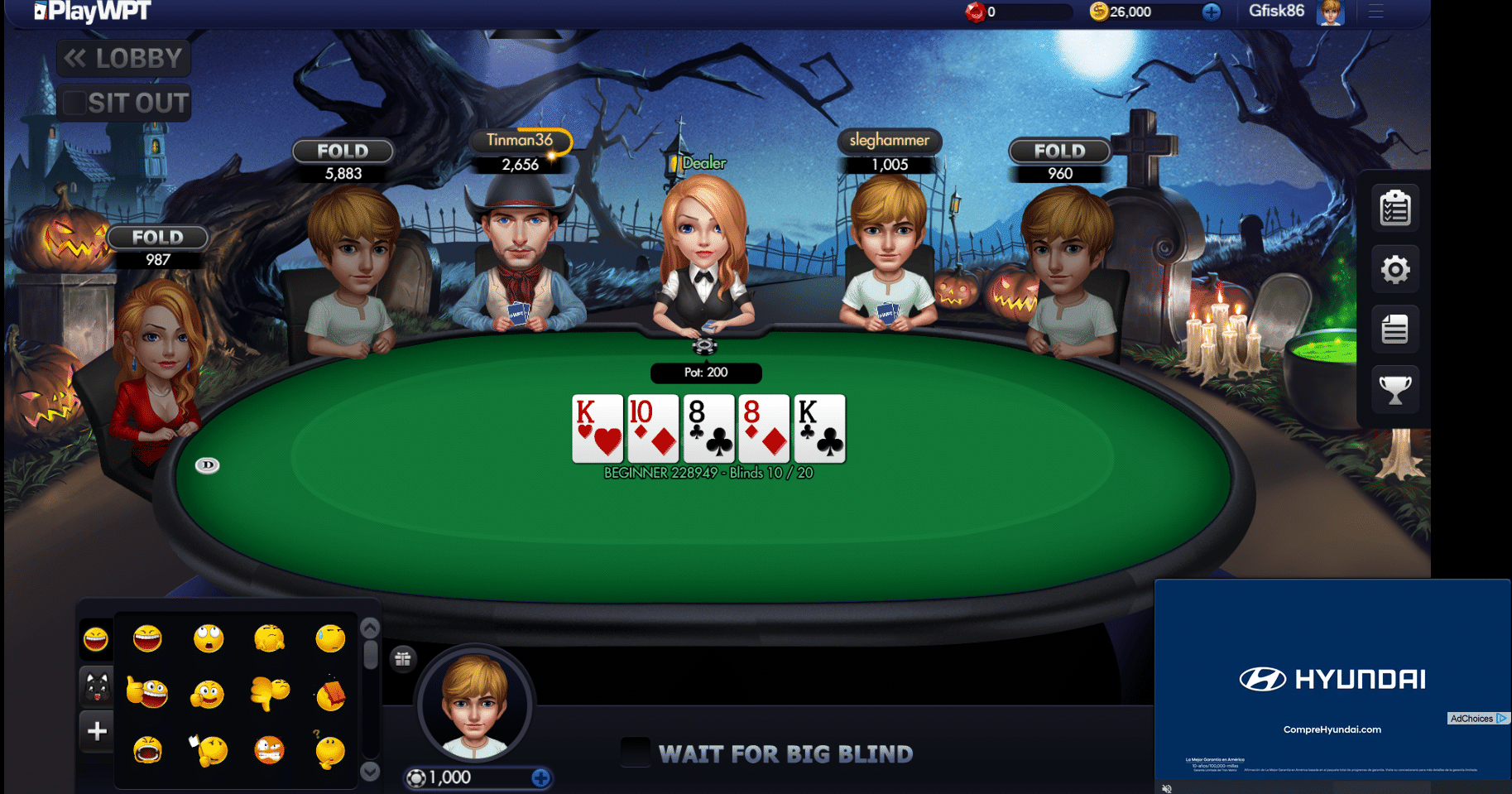 to play poker online for free