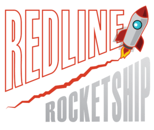 red line rocketship logo