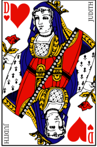 Are aces face cards? Queen of hearts French