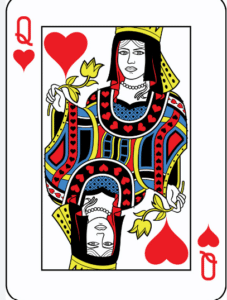 Are Aces Face Cards? Queen of hearts North American