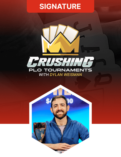 Crushing PLO Tournaments product card with logo and Dylan Weisman photo