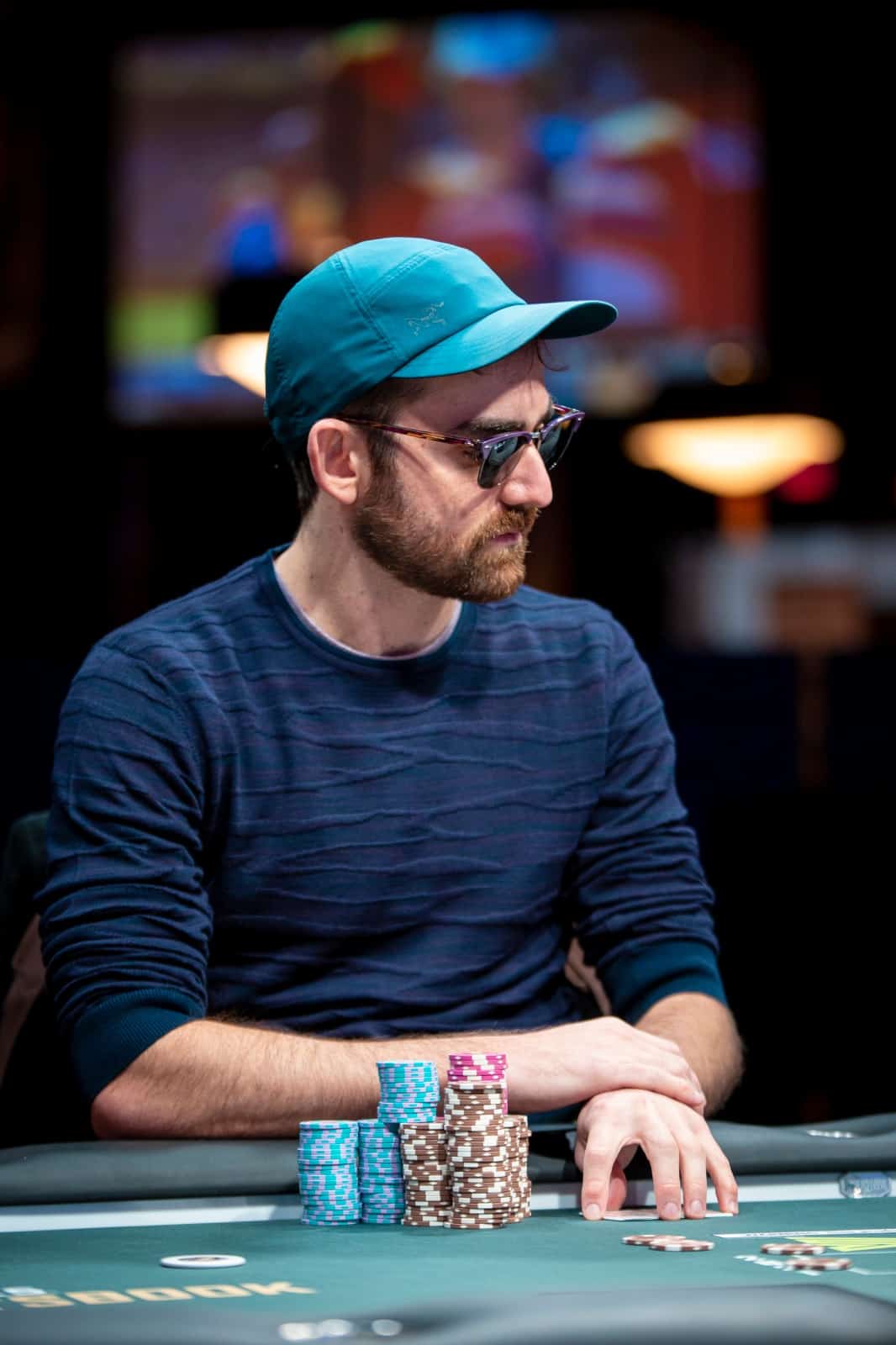 Dylan Weisman with chip stack