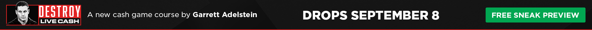 Destroy Live Cash Top Promo September 8 course launch