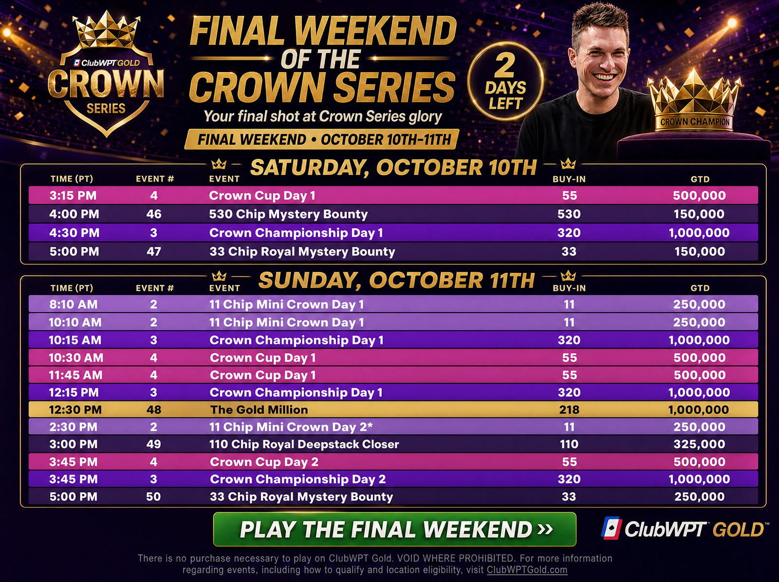 See what's happening on ClubWPT Gold